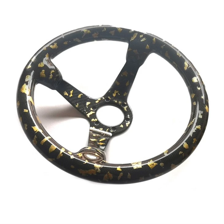Carbon Fiber Forged pattern circle Car Steering Wheel (3)